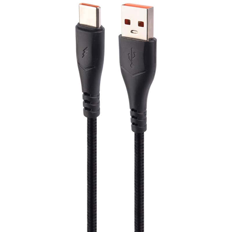 کابل تایپ سی فست شارژ shoosh sh117c 5a 1.1m