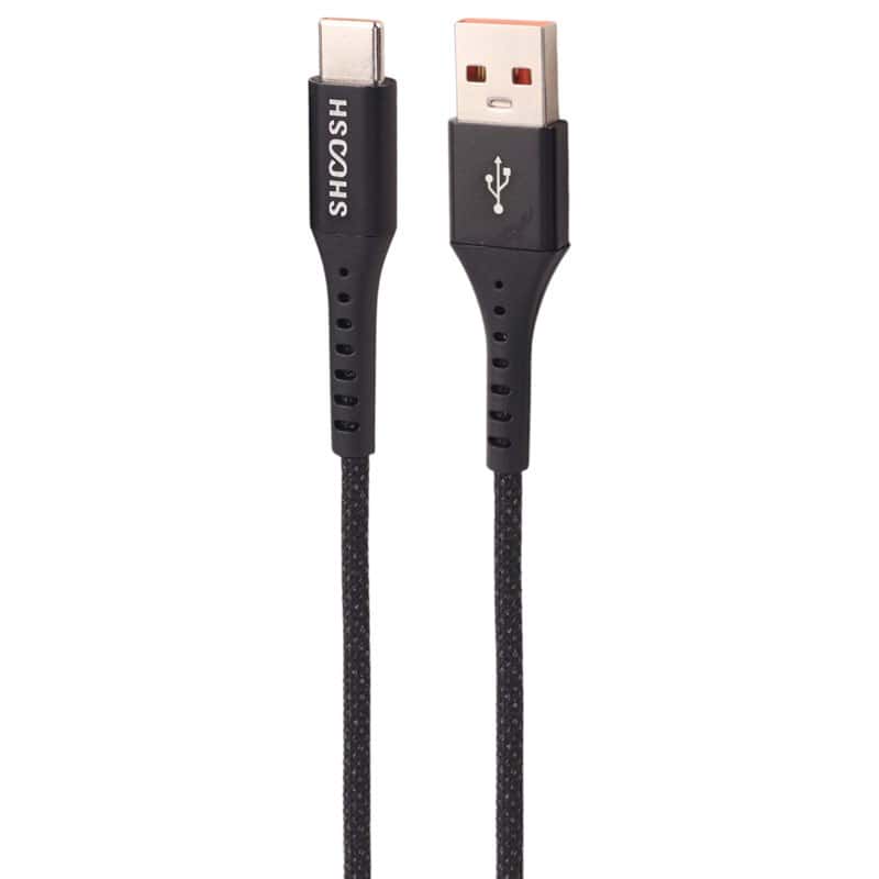کابل تایپ سی فست شارژ shoosh sh125c 5a 1.1m