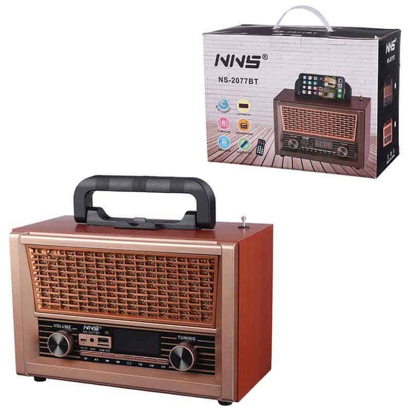 رادیو اسپیکر بلوتوثی رم و فلش خور NNS NS-2077BT + ریموت کنترل
