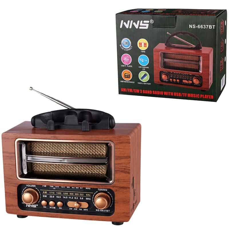رادیو اسپیکر بلوتوثی رم و فلش خور NNS NS-6637BT