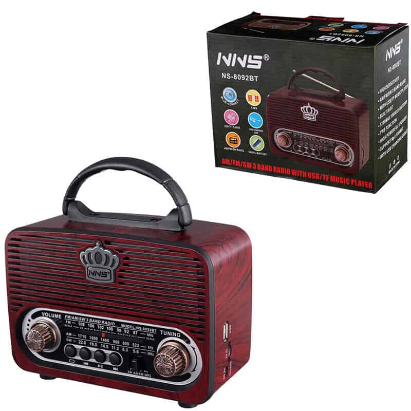 رادیو اسپیکر بلوتوثی رم و فلش خور NNS NS-8092BT