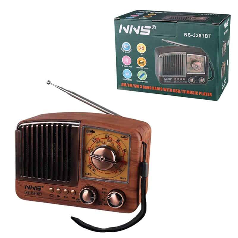 رادیو اسپیکر بلوتوثی رم و فلش خور NNS NS-3381BT