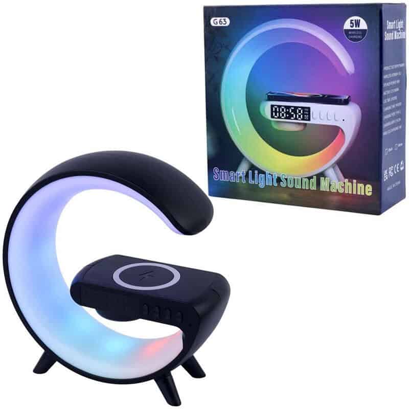 شارژر بی سیم و چراغ رومیزی اسپیکر دار G63 15W