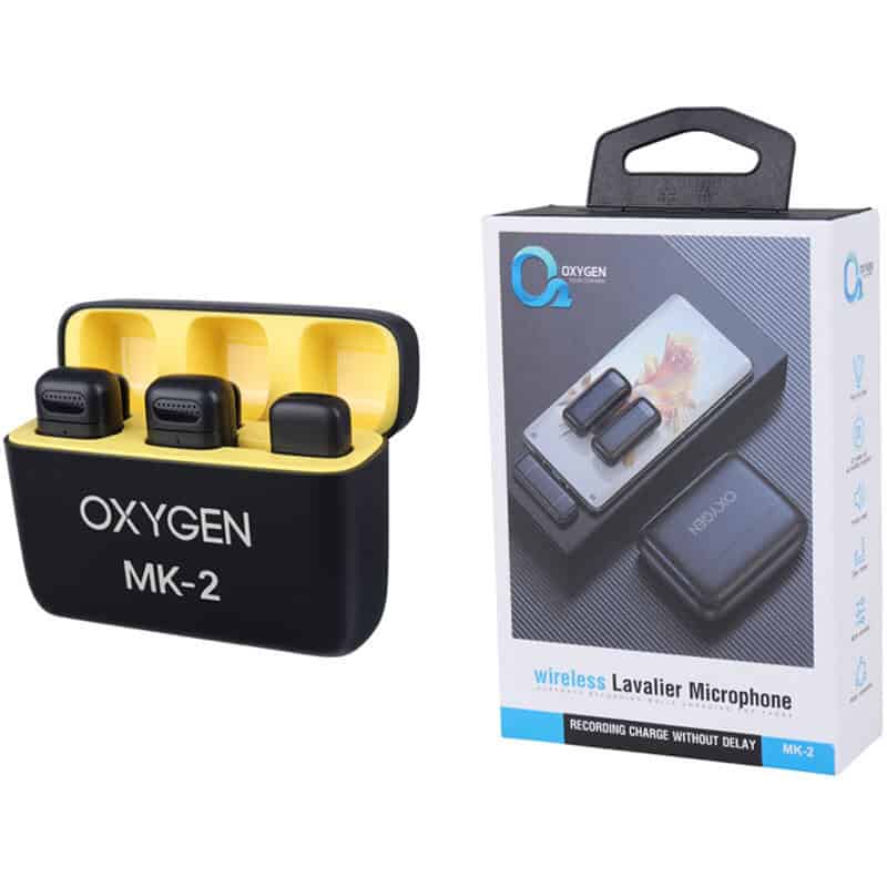 میکروفون یقه ای بی سیم Oxygen MK-2 + تبدیل Type-C To Lightning