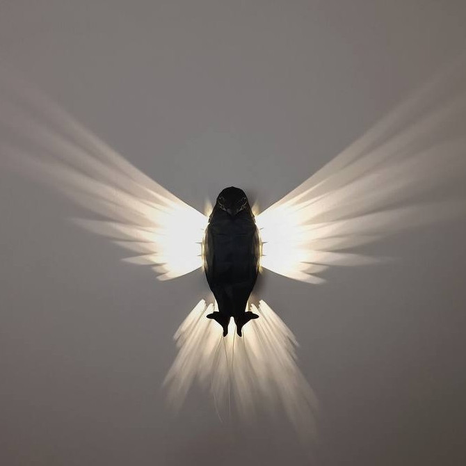 چراغ خواب طرح عقاب مدل دیواری